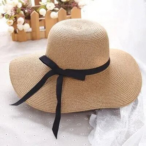 Big Eave Bucket šešir Ženski ljetni sklopivi slamnati šešir za plažu Trend kapa za slobodno vrijeme za djevojke Šešir za sunčanje na otvorenom Putovanje Casquette Femme
