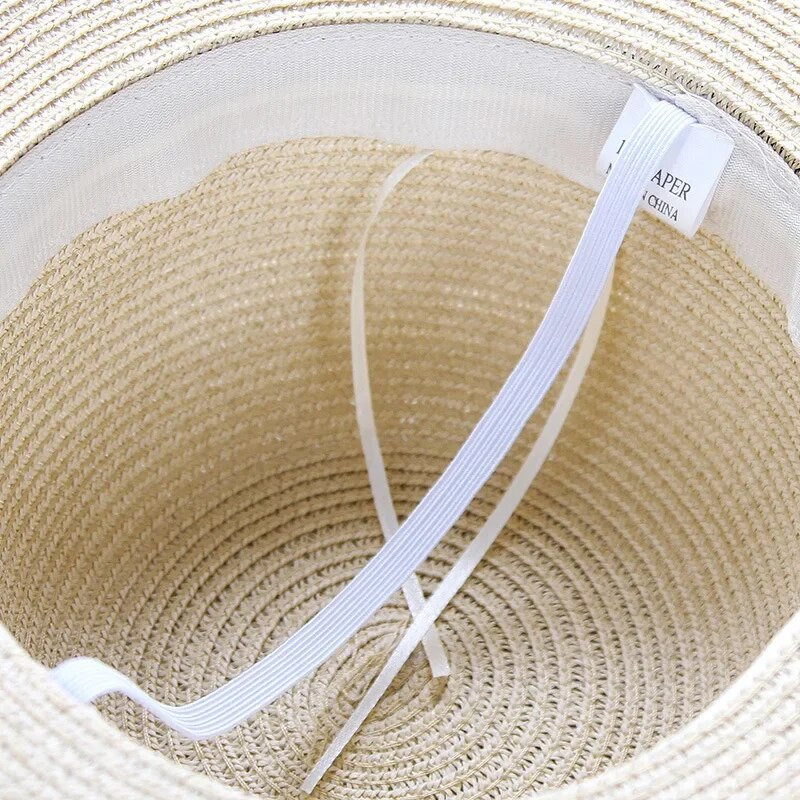 Big Eave Bucket šešir Ženski ljetni sklopivi slamnati šešir za plažu Trend kapa za slobodno vrijeme za djevojke Šešir za sunčanje na otvorenom Putovanje Casquette Femme