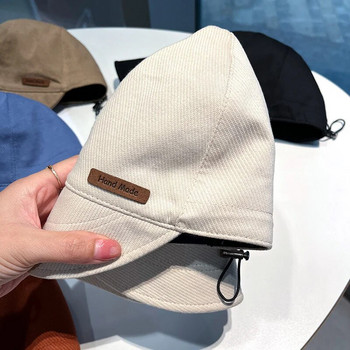 Лятна преносима шапка с кофа за плаж на открито Сгъваема шапка с широка периферия Дамски регулируеми слънцезащитни козирки Рибарска шапка Панамски шапки