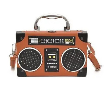 Retro radio kutija u stilu ženske ručne torbe od pu kožne torbe na rame torbica s lancem ženska torba preko ramena s preklopom
