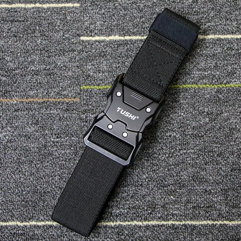 Taktikai öv katonai nylon derekú kültéri túlélési öv kiegészítők gyorskioldó mágnescsatos övek férfiaknak hadsereg fekete