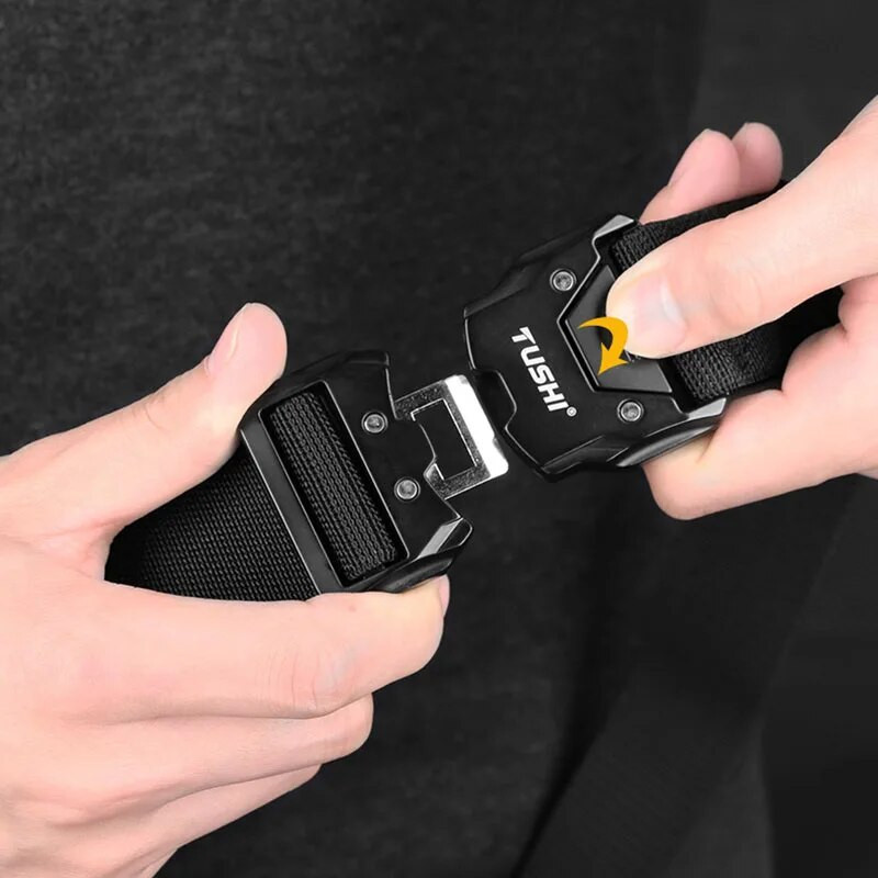 Taktikai öv katonai nylon derekú kültéri túlélési öv kiegészítők gyorskioldó mágnescsatos övek férfiaknak hadsereg fekete