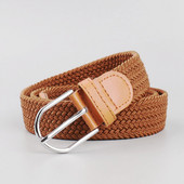 Tamprūs drobiniai odiniai diržai vyrams Moteriškas laisvalaikio megztas karinis taktinis dirželis Vyriškas elastingas diržas kelnių džinsams