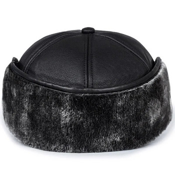 Χειμερινό νέο ανδρικό καπέλο απομίμηση δερμάτινο καπέλο μπέιζμπολ, Μόδα προστατευτικό καπέλο αυτιών, καπέλο, χειμερινό ζεστό καπέλο εξωτερικού χώρου, καπέλο ηλικιωμένων