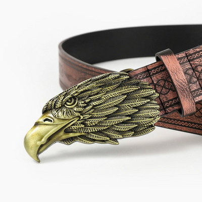 Vakarų kaubojų erelio stiliaus madingas retro pu diržas