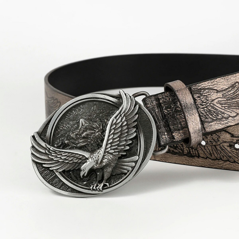 Vakarų kaubojų erelio stiliaus madingas retro pu diržas