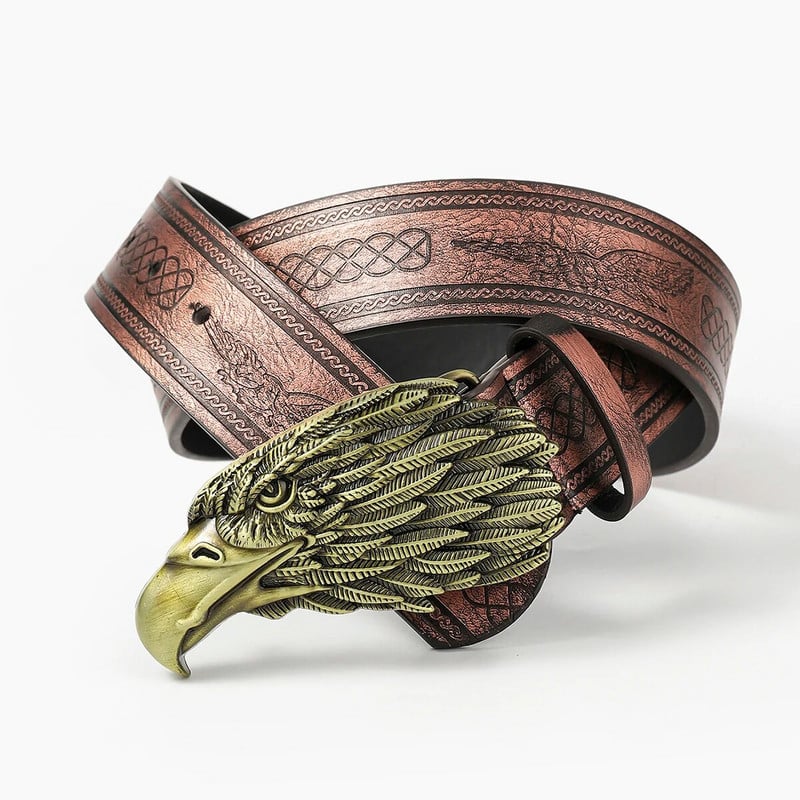 Vakarų kaubojų erelio stiliaus madingas retro pu diržas