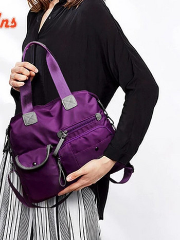 2024 Нова найлонова дамска чанта през рамо Ежедневна ръчна чанта с голям капацитет Дамска чанта за през рамо за пътувания до работното място Водоустойчива