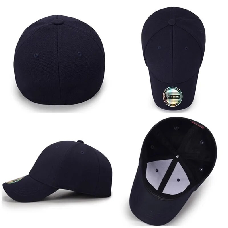 COKK Baseball Cap Muški Snapback Šeširi Uklopljena Zatvorena Puna Kapa Ženska Gorras Bone Muška Trucker Hat Casquette Outdoor Black