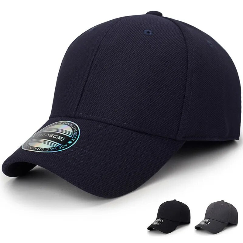 COKK Baseball Cap Muški Snapback Šeširi Uklopljena Zatvorena Puna Kapa Ženska Gorras Bone Muška Trucker Hat Casquette Outdoor Black