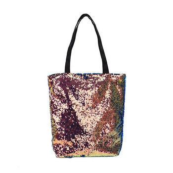 Луксозни чанти за през рамо с пайети Модна пазарска универсална дамска чанта с пайети Ежедневна дамска дизайнерска чанта от оксфордски плат