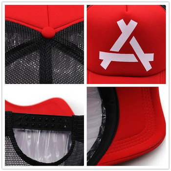 Летни унисекс мъжки риболовни бейзболни шапки, дамски дишащи мрежести шапки със закопчаване, червени черни, ежедневни спортни шапки, шапка с 3D печат