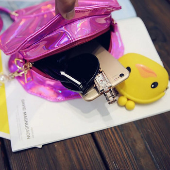 Πορτοφόλια και τσάντες για κορίτσια Τσάντες χιαστί με κέλυφος λέιζερ για γυναίκες Μικρό πορτοφόλι Τσάντα γυναικεία τσάντα ώμου