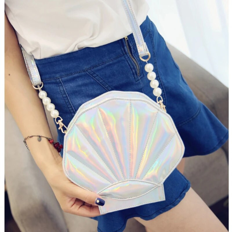 Djevojačke torbice i ručne torbice Laser Shell torbe preko ramena za žene Mali novčanik torbica Ženska torba na rame