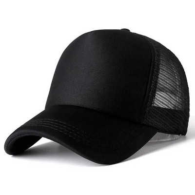 Unisex kapa, ležerna, obična mrežasta bejzbol kapa, podesive kape s leđima za žene, muškarce, hip-hop, kapa za kamiondžije, ulična odjeća, tatin šešir
