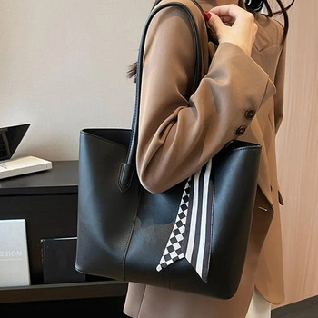 Дамска чанта през рамо Стилни чанти от изкуствена кожа за жени Дамски чанти с вместимост за офис Училище Чанта през рамо с вместимост