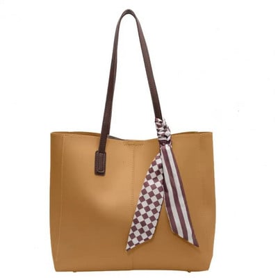 Moteriškas pečių krepšys Stilingas dirbtinės odos krepšys moterims Talpios rankinės, skirtos biuro mokykloms, talpus pečių krepšys