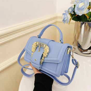 Луксозни дизайнерски чанти за жени Ретро чанти за седло с голяма катарама Нова тенденция Чанти през тялото Дамски квадратни чанти Модна пазарска чанта