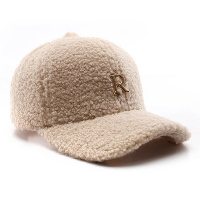 FS Winter Green Lambswool beisbolo kepurės vyrams Gamintojas Šiltos Moteriškos Kepurės Kelionės Neperpučiamos nuo vėjo Auksinės raidės Madingos kepurės Gorras