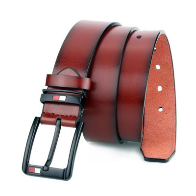 Fashion Simple Retro Business Men`s Belt Trend Needle Buckle Versatile Solid Color Light Luxury Belt Clothing Accessories Gift
