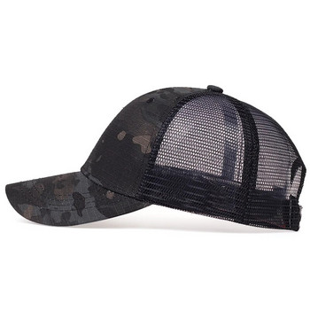 Διχτυωτό Καλοκαιρινό καπέλο για άντρες Γυναικεία Ρυθμιζόμενο καπέλο μπέιζμπολ Ανδρικά καπέλα φορτηγού Καπέλα καμουφλάζ ζούγκλας Tactical