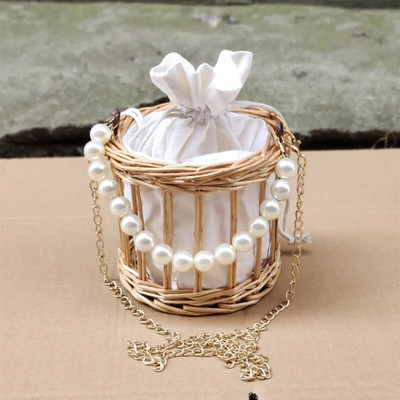 Slamnate torbe preko ramena za žene Male ručne torbe od ratana Ženska torba za odmor na plaži