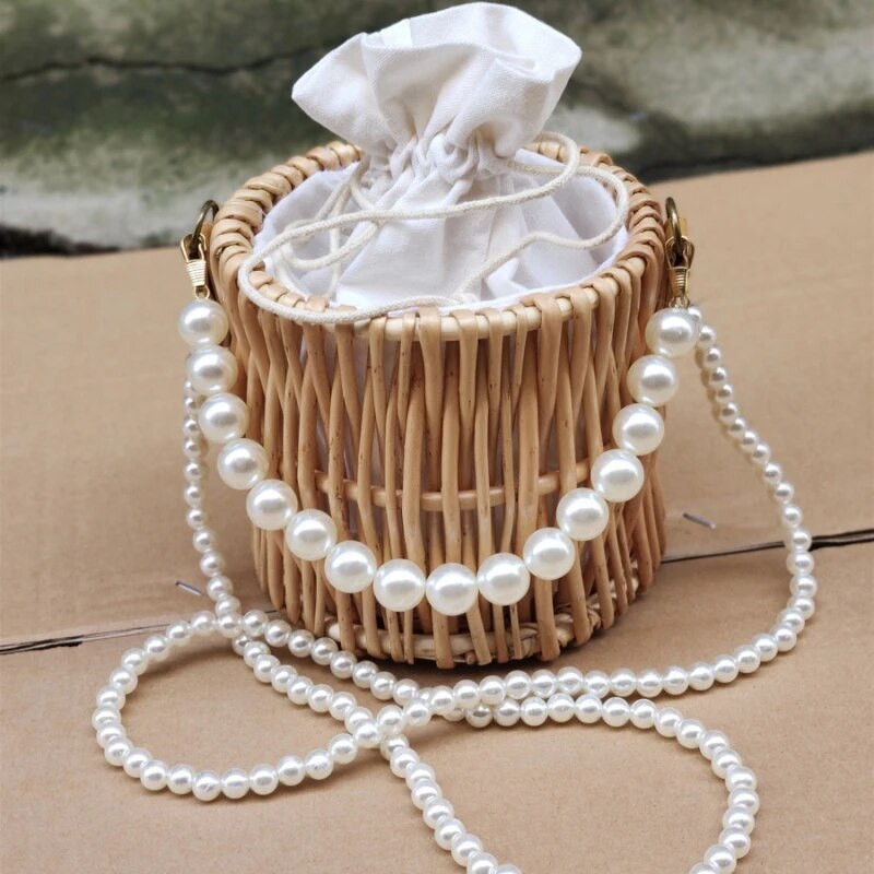 Slamnate torbe preko ramena za žene Male ručne torbe od ratana Ženska torba za odmor na plaži