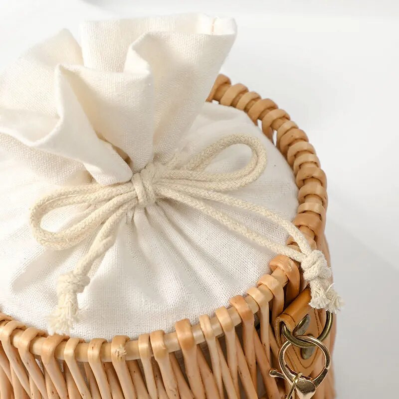 Slamnate torbe preko ramena za žene Male ručne torbe od ratana Ženska torba za odmor na plaži