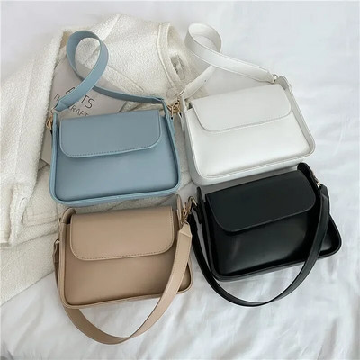 Luxury Crossbody Bags for Women PU Leather Black Shoulder Bag Satchels Beige Clutch Small Handbag Purse for Female Totes