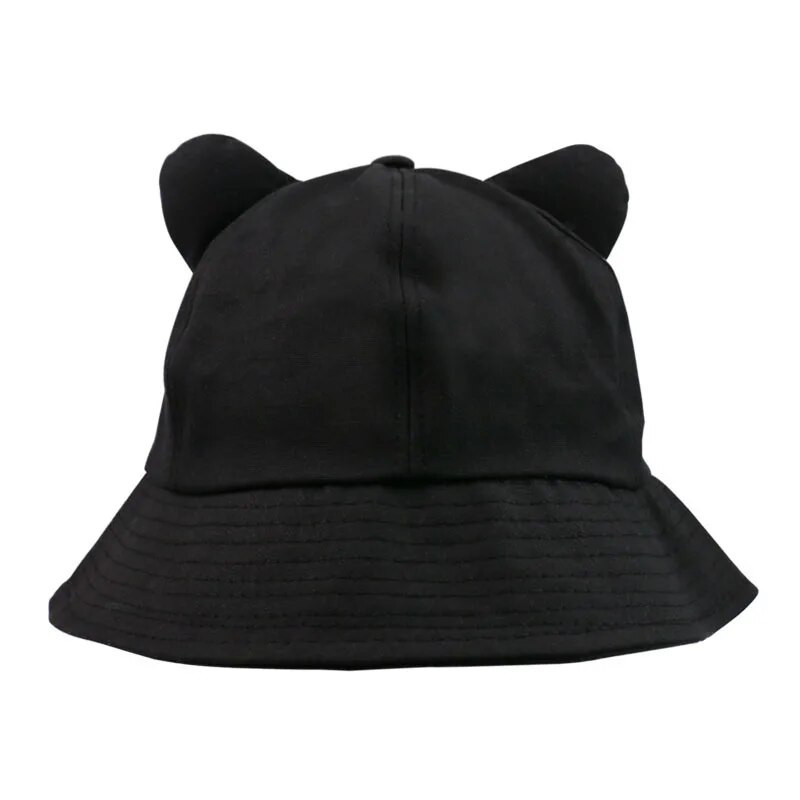 FOXMOTHER Nova slatka modna žuto-ružičasta jednobojna korejska kapa s mačjim ušima