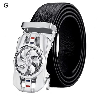 Male Waistband Trendy Reusable Business Belt Faux Leather Luxury Business Belt Fashion Accessories