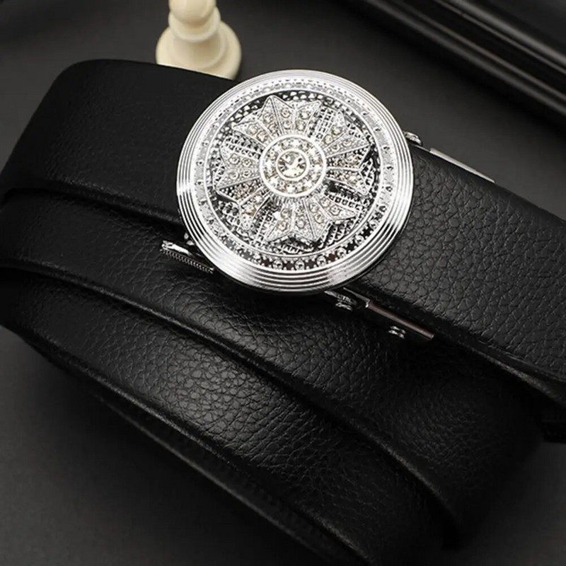 Meeste vöörihm Trendikas korduvkasutatav ärivöö Kunstnahast luksuslik ärivöö Moeaksessuaarid