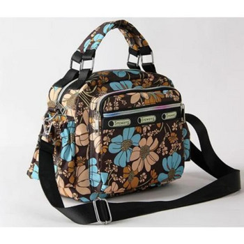 Άνοιξη φθινόπωρο 2023 Νέα τσάντα ώμου Messenger Αδιάβροχη τσάντα πολλαπλών στρωμάτων με φερμουάρ Μεγάλη χωρητικότητα Ελαφριά τσάντα μητέρας Floral