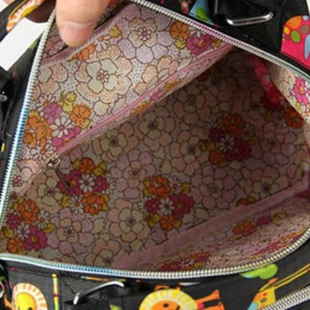 Пролет Есен 2023 г. Нова чанта за през рамо Многопластова водоустойчива ръчна чанта с цип Голям капацитет Лека чанта за майка на цветя