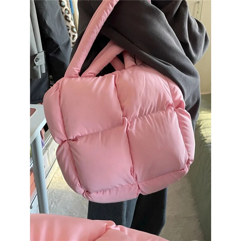 Ženska meka torba u korejskom stilu Nova svestrana torba za rame Jesen Zima Puhana torba velikog kapaciteta Modna prijenosna velika torba