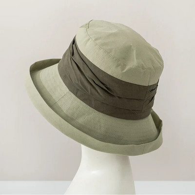 Összehajtható nyári vékony napernyő vödörsapka Női koreai japán divatos színben illő napozósapka kültéri napvédő mosdósapka