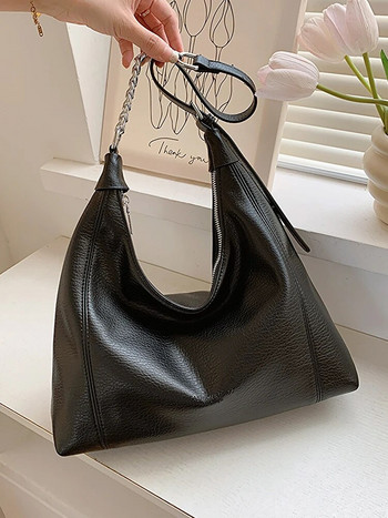 Vintage Leisure Μασχάλες Τσάντες μεγάλης χωρητικότητας για γυναίκες 2023 Μοντέρνα μόδα Απλή γυναικεία τσάντα τσάντα ώμου Ευέλικτη τσάντα ώμου