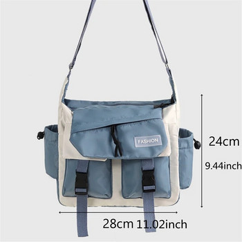 Casual Nylon τσάντα χιαστί για άνδρες Γυναίκες Εφηβική Τσάντα Messenger Μεγάλης χωρητικότητας Φοιτητική τσάντα μονής ώμου για ταξίδι Καθημερινή χρήση