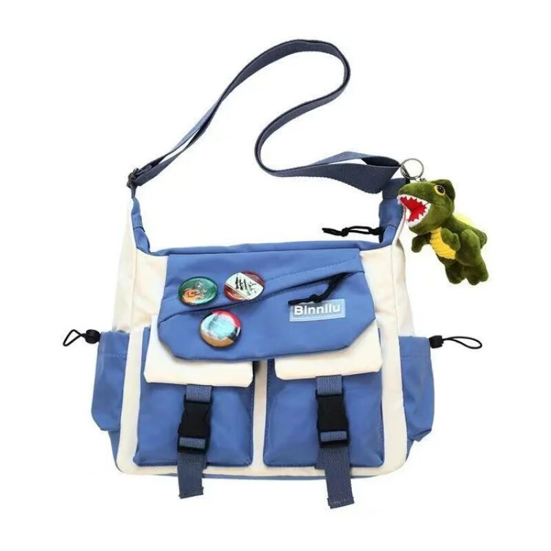 Įprastas nailoninis „Crossbody“ krepšys, skirtas vyrams, moterims, paaugliams, didelės talpos žinučių krepšys, studentiškas vienvietis peties krepšys, skirtas kasdieniam naudojimui kelionėje