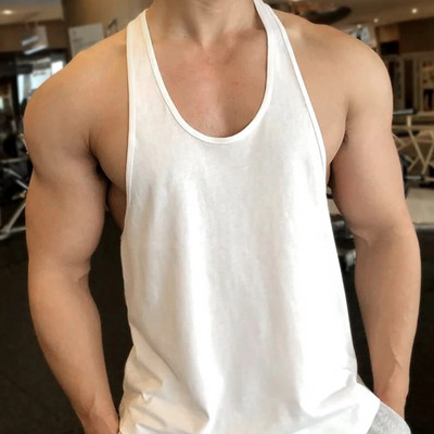 2023 Muškarci Fitness Gyms Tank Workout Majica bez rukava Pamučni prsluk za trčanje u teretani Bodybuilding potkošulja Muške Stringer Fitness majice bez rukava