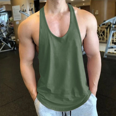 2023 Muškarci Fitness Gyms Tank Workout Majica bez rukava Pamučni prsluk za trčanje u teretani Bodybuilding potkošulja Muške Stringer Fitness majice bez rukava