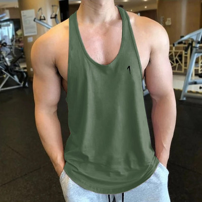 2023 Muškarci Fitness Gyms Tank Workout Majica bez rukava Pamučni prsluk za trčanje u teretani Bodybuilding potkošulja Muške Stringer Fitness majice bez rukava