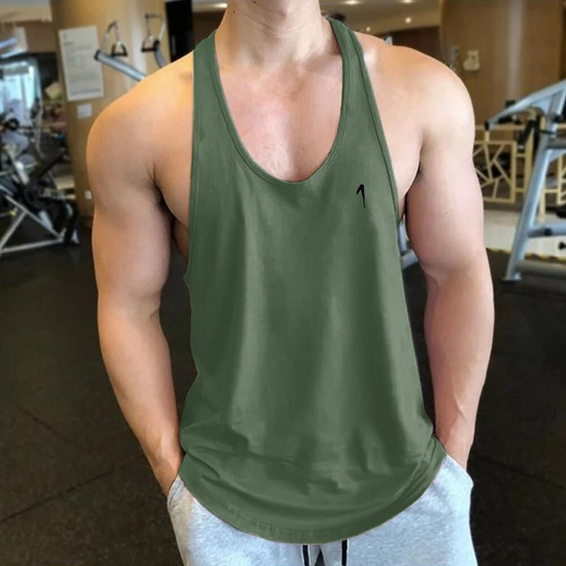 2023 Muškarci Fitness Gyms Tank Workout Majica bez rukava Pamučni prsluk za trčanje u teretani Bodybuilding potkošulja Muške Stringer Fitness majice bez rukava