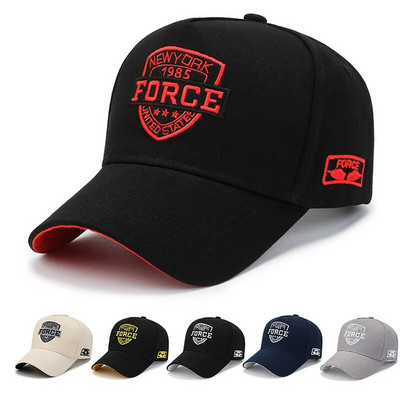 2022 primăvară toamnă bărbați FORCE Letter șapcă mare de baseball femei vară snapback Kpop pălărie de golf bărbați pentru sport respirabil extra C24