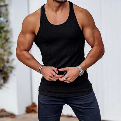Vestă de camuflaj Bărbați Îmbrăcăminte de gimnastică cu uscare rapidă Culturism Alergare Tank Top Antrenament Tricou fără mâneci Vestă de fitness pentru bărbați de vară