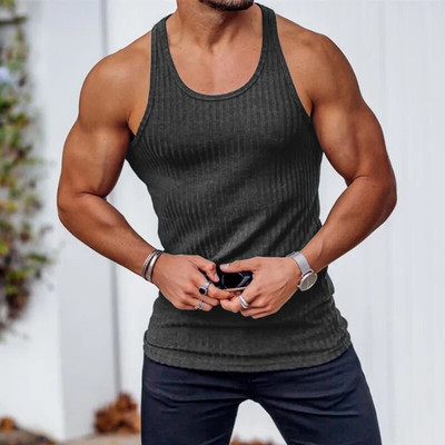 Terepszínű mellény Férfi Gyorsan száradó edzőtermi Ruházat Testépítés Futás Tankfelső Edzés Ujjatlan póló Nyári Fitness Férfi Mellény