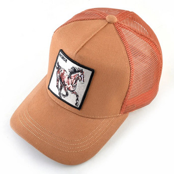 Νέα Μόδα Καπέλα Μπέιζμπολ Ανδρικά Γυναικεία Καπέλα μπέιζμπολ Snapback Διχτυωτό με Μπάλωμα Κεντήματος Αλόγου Καπέλα Κασκέτα Καλοκαιρινή προσωπίδα Trucker