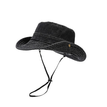 Жени, момичета, дънкови шапки от чист памук, изпрани с камък, регулируеми шапки Safari Booney Sun, широки периферии, регулируеми, безплатна доставка