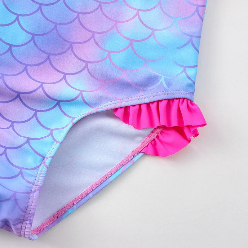 2022. aasta tüdrukute ujumistrikoo ühes tükis merineitsi ujumisriided 3–12-aastastele, lilla merineitsi laste ujumisriided 2022, uus 