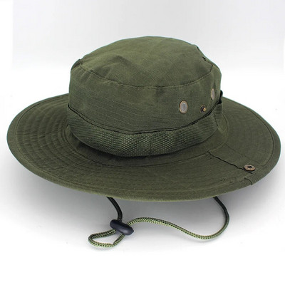 Bucket Hat Safari Boonie šešir Muški Panama Pamuk za ribolov na otvorenom Unisex Ženski ljetni Lovački Bob Zaštita od sunca Vojni Boonie šeširi
